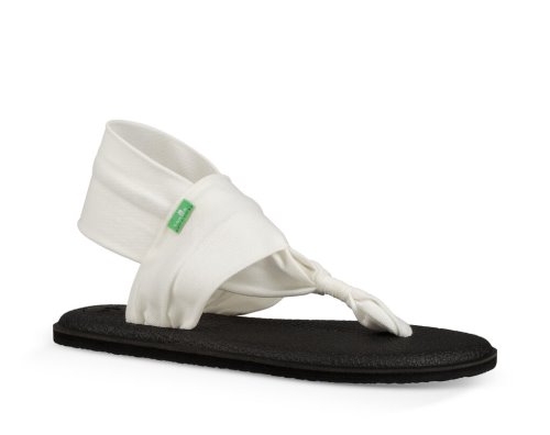 Sanuk Womens Yoga Sling 2 White Sandals | DJULKS801